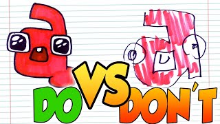 DOs & DON'Ts Drawing ALPHABET LORE (AZ) BIG SMALL & NUMBER LORE In 1 Minute CHALLENGE!