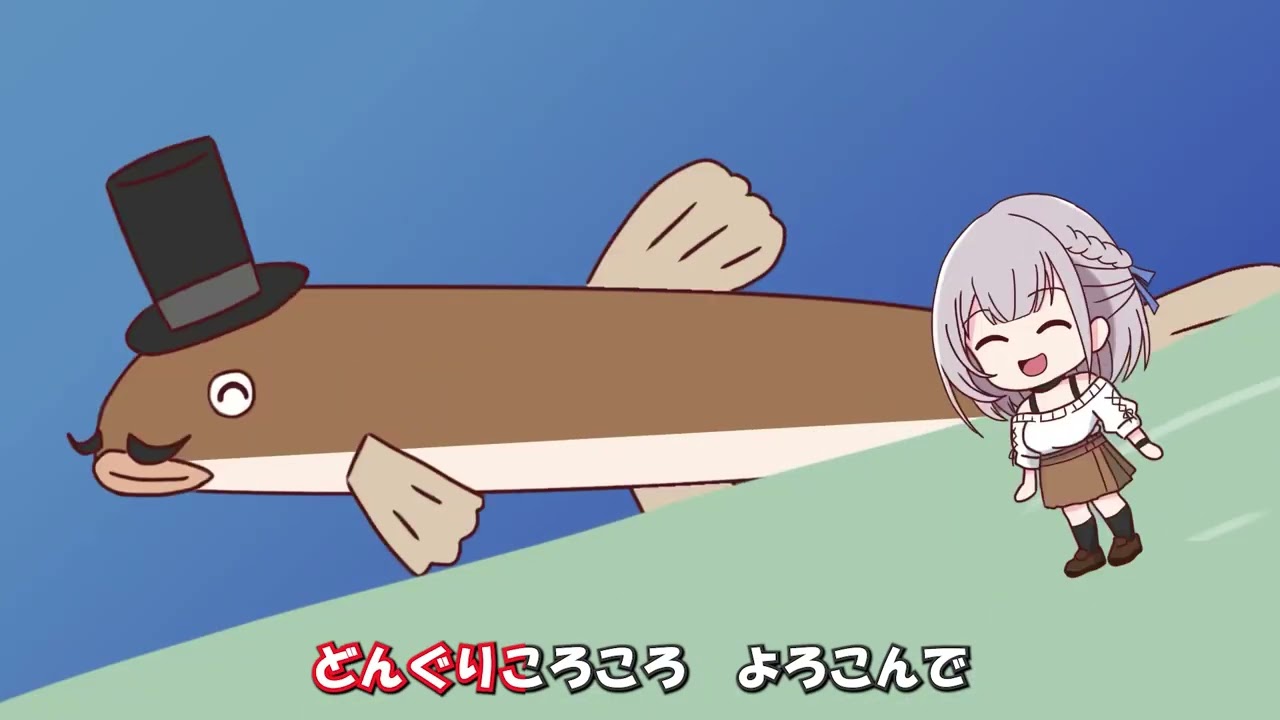 【手描き切り抜き】どんぐりころころを歌う団長【白銀ノエル／ホロライブ／切り抜き動画／童謡】