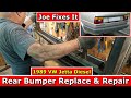 1989 MK2 VW Jetta Diesel Rear Bumper Replace and Repair | Joe Fixes It Ꮤ🔧🚧