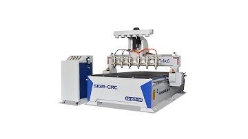 SIGN-CNC A2-1325-1X6 Multi heads woodworking cnc router with 6 spindle for cutting and carving