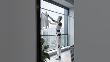 "Robot Collects Dry Clothes from the Wire – Smart Laundry Helper!" #robot #roboticssystem #robotics
