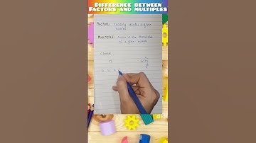 Difference between Factors and multiples| tricks  | must watch | #youtubeshorts subscribe my channel