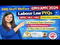 RRB Staff Welfare & EPFO APFC | Labour Law PYQs with Concepts (2016–2024)