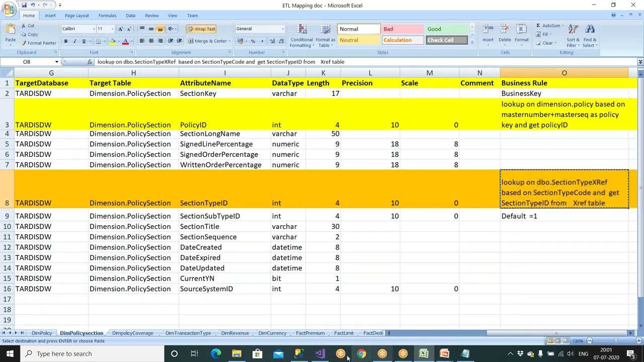 MSBI PROJECT SESSION 05 Loading DimPolicySection 1