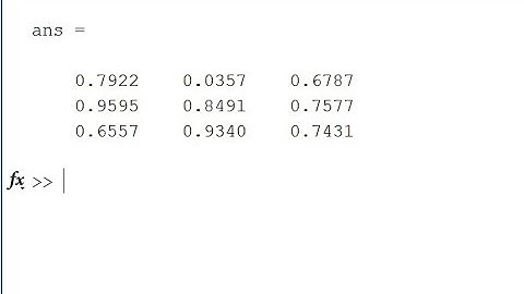 Working with Arrays in MATLAB - Special Arrays in MATLAB