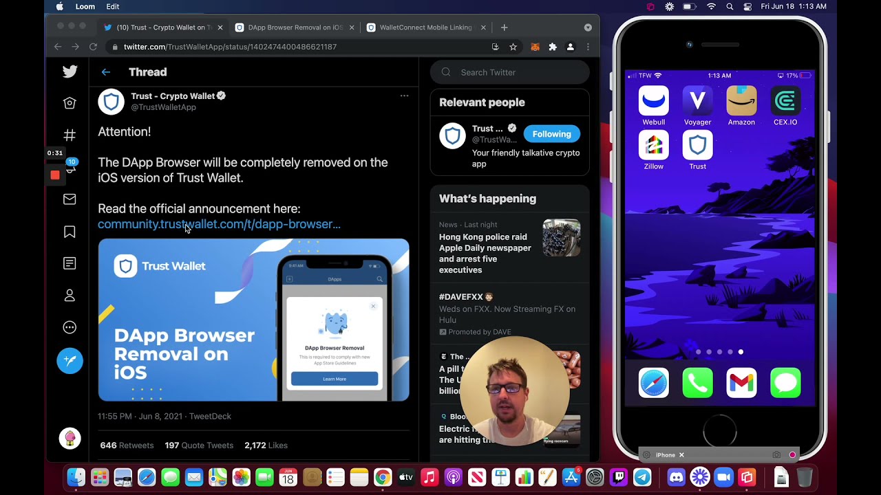Trust Wallet iOS Fix! Keep your Dapp Browser on iPhone