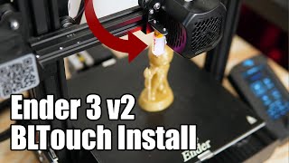 installing bltouch into creality ender 3 v2 3d printer for auto bed leveling