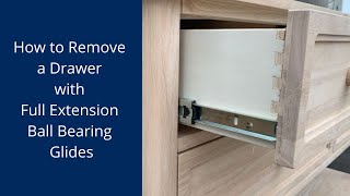 How to Remove a Drawer with Full Extension Ball Bearing Glides