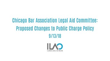 Proposed changes to "public charge" policy: A legal aid response
