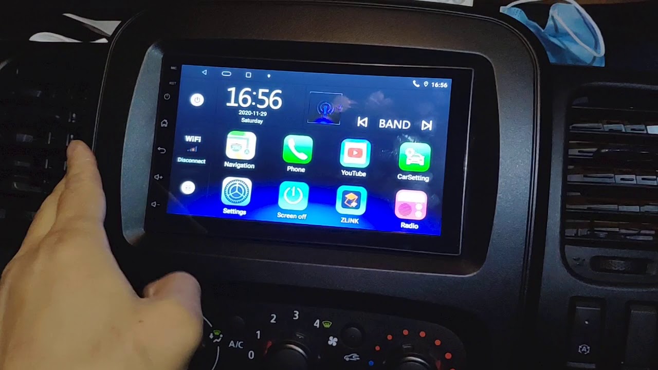 Montaż radia 2 din na androidzie, BT Renault Trafic 2015 + kamera