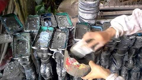 Cách sản xuất hàng rào, xong cầu thang bê tông giả gỗ và con tiện LanCan lục bình :0982.568.243