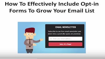 How To Create An Email Opt-In Form | Affiliate Marketing