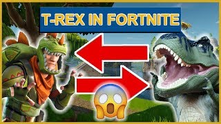 A T-REX PLAYING AS A T-REX IN FORTNITE!!!