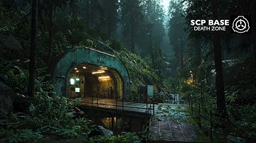 Abandoned SCP Base: Death Zone – Dark Sci-Fi Rain Ambience | 4K