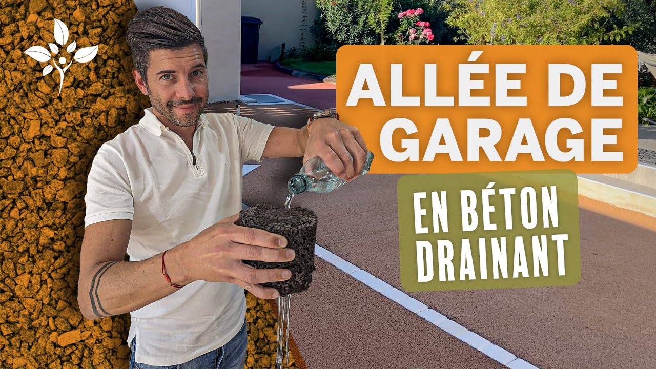 On crée une allée de garage en béton drainant 🚗 - YouTube