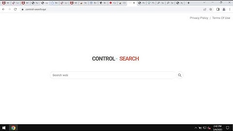 Control-search.xyz browser hijacker removal.