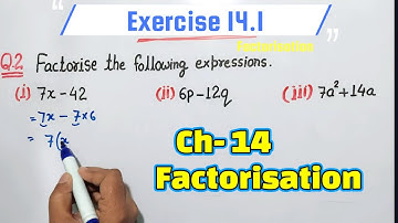 Exercise 14.1 Question 2 class 8th Maths NCERT Ch-14 Factorisation | Ex 14.1 Q1 Class 8
