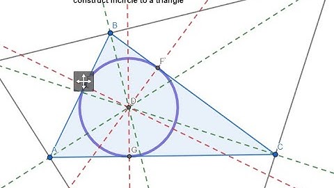 Geogebra.com video 5 construct Incircle in a triangle( @romualdorebello4629 )