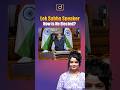 Lok Sabha Speaker | How is He Elected? | Drishti IAS English #shorts #loksabhaspeaker #upsc