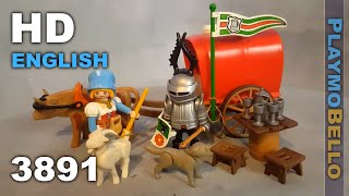 (1996) 3891, Ox Cart Knight, RARE Vintage Knight Set, Playmobil REVIEW