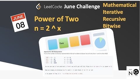 Power of Two | Leetcode June Day 08 | Problem 231 | Easy