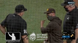 Ejection P3 - Umpire Lance Barrett Ejects San Diego Manager Jayce Tingler During a Pitching Change