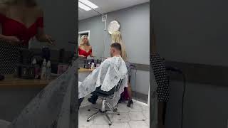 Men Haircut - Hot Barber Lady
