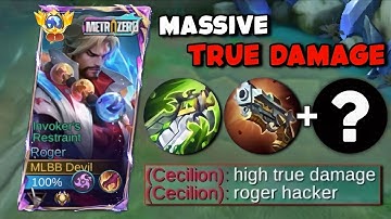 WHEN GLOBAL ROGER ABUSE TRUE DAMAGE BUILD AND EMBLEM 2025!!(musttry)I MLBB