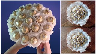 Ferrero rocher chocolate bouquet #diybouquet #giftideas #chocolatebouquet