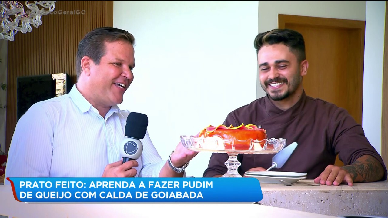 PRATO FEITO: APRENDA A FAZER PUDIM DE QUEIJO COM CALDA DE GOIABADA