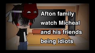 Aftons react to Michael and his friends being idiots||Gacha Club|| (lazy) screenshot 5