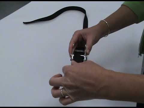 How to thread a mini over-center buckle