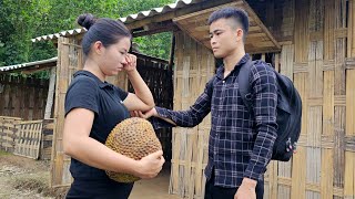 Harvest melon garden Bring to market to sell, husband goes to work far away to visit his wife