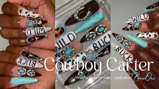 Cowboy carter press on nails + DETAILED application