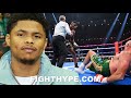 SHAKUR STEVENSON REACTS TO TYSON FURY DROPPED &amp; BARELY BEATING FRANCIS NGANNOU