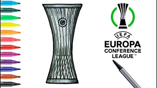 Easy Drawing Conference League Trophy I Kolay Konferans Ligi Kupası Çizimi I Kupa Nasıl Çizilir?