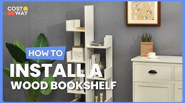 How to Install the 8 Shelf Wood Bookshelf with 8 Book Shelves | CB10235 #costway #howto