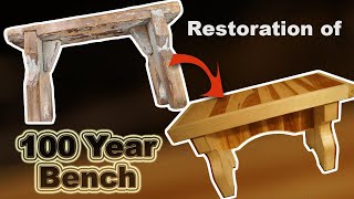 Furniture restoration: 100 year vintage bench gets a new life you will never believe until watch