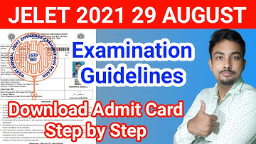 Jelet 2021 Official Exam Date || Examination Guidelines || Download Your Admit Card