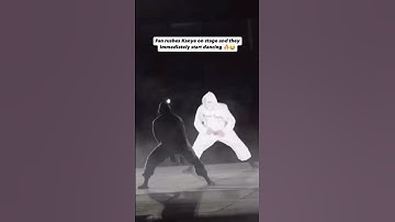 Fan rushes Kanye West on stage and they immediately start dancing💀😭 #kanyewest #rap #hiphop