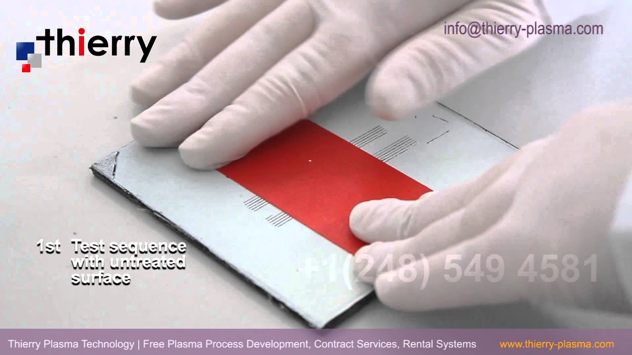 Plasma Activation Crosscut tape test YouTube