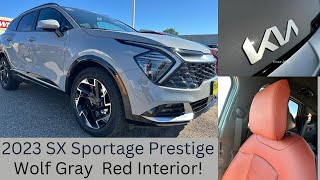 2023 Kia Sportage SX Prestige AWD walk around!  The Red Interior is amazing!