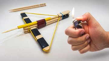 Mini Crossbow from Popsicle sticks (Easy & Fun Tutorial)