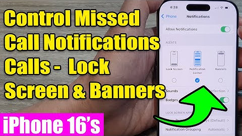 📲 How to Show/Hide Missed Call Notifications on iPhone Lock Screen, Banners & Notification Center