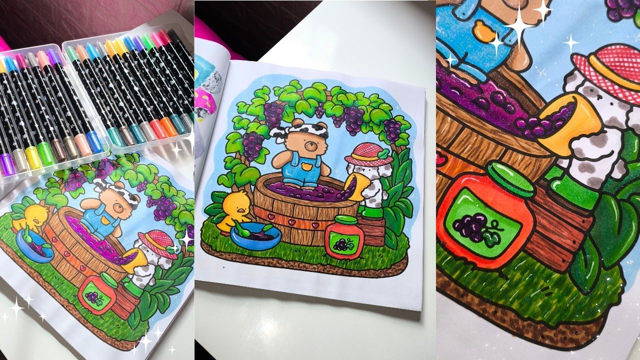 ✨ Colorindo com Efeitos Simples: Madeira, Grama e MUITO Glitter! 💖🎨