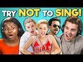 COLLEGE KIDS REACT TO TRY NOT TO SING ALONG CHALLENGE #2