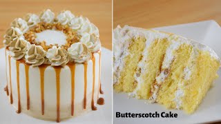 Butterscotch Cake | Very Soft And Moist Butterscotch Cake | Caramel Cake