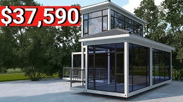 Inside Amazon Tiny House 2 Story ✅ SEQ 3-4 bedrooms✅ Two Story Prefab Tiny home kits under $40 000
