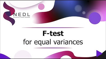 F-test for equal variances explained (Excel)