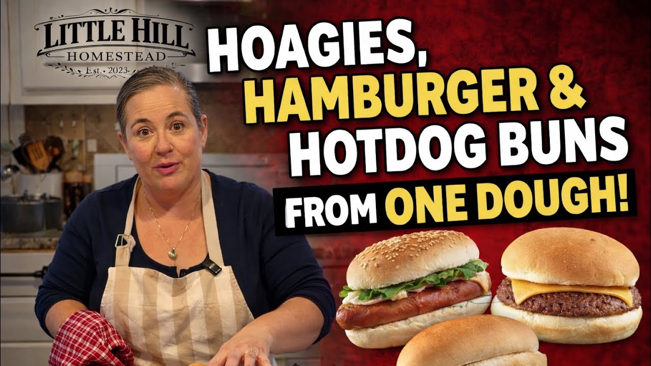 One Dough, 3 Ways: Hamburger, Hot Dog & Hoagie Rolls. How to make and form your dough